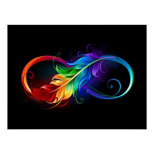 Infineensymbool met regenboogvanger perfect poster (Voorkant)