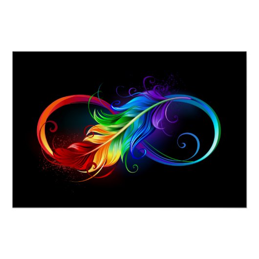 Infineensymbool met regenboogvanger perfect poster (Voorkant)