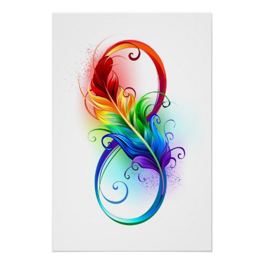 Infineensymbool met regenboogvanger perfect poster (Voorkant)