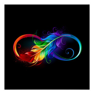 Infineensymbool met regenboogvanger perfect poster