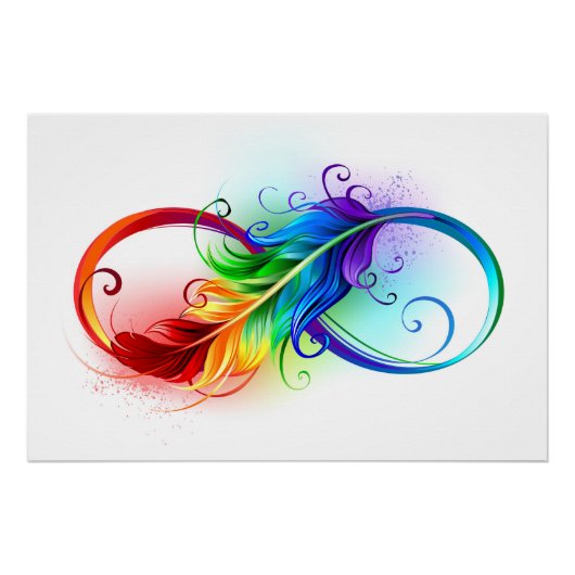 Infineensymbool met regenboogvanger perfect poster (Voorkant)