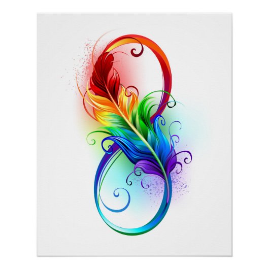 Infineensymbool met regenboogvanger perfect poster (Voorkant)