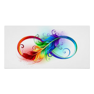 Infineensymbool met regenboogvanger perfect poster