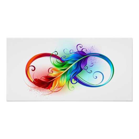 Infineensymbool met regenboogvanger perfect poster (Voorkant)