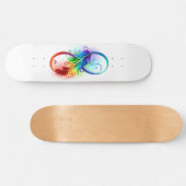 Infineensymbool met regenboogvanger persoonlijk skateboard (Horizontaal)