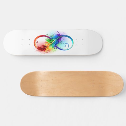 Infineensymbool met regenboogvanger persoonlijk skateboard (Horizontaal)