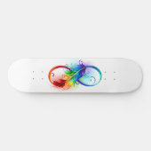 Infineensymbool met regenboogvanger persoonlijk skateboard (Horizontaal)