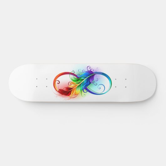 Infineensymbool met regenboogvanger persoonlijk skateboard (Horizontaal)