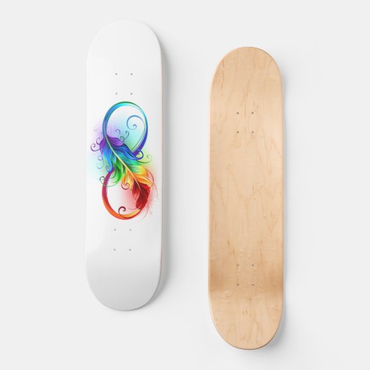 Infineensymbool met regenboogvanger persoonlijk skateboard (Voorkant)