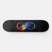 Infineensymbool met regenboogvanger persoonlijk skateboard (Horizontaal)