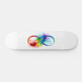 Infineensymbool met regenboogvanger persoonlijk skateboard (Horizontaal)