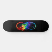 Infineensymbool met regenboogvanger persoonlijk skateboard (Horizontaal)