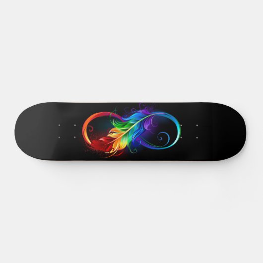 Infineensymbool met regenboogvanger persoonlijk skateboard (Horizontaal)
