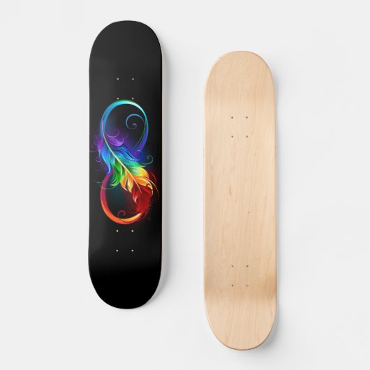 Infineensymbool met regenboogvanger persoonlijk skateboard (Voorkant)