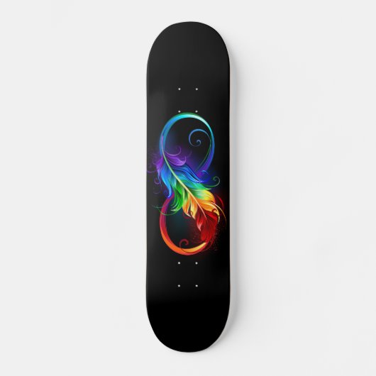 Infineensymbool met regenboogvanger persoonlijk skateboard (Voorkant)