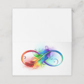 Infineensymbool met regenboogvanger plaatskaartje (Buitenkant ongevouwen)