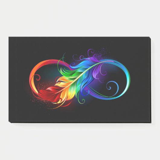 Infineensymbool met regenboogvanger post-it® notes (Voorkant)
