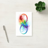 Infineensymbool met regenboogvanger post-it® notes (Kantoor)