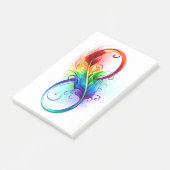 Infineensymbool met regenboogvanger post-it® notes (Schuin)
