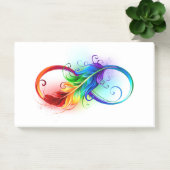 Infineensymbool met regenboogvanger post-it® notes (Kantoor)