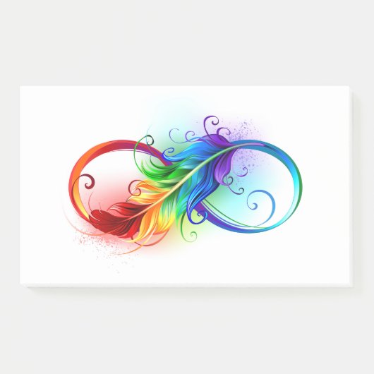 Infineensymbool met regenboogvanger post-it® notes (Voorkant)