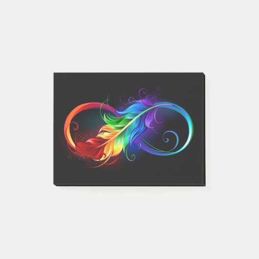 Infineensymbool met regenboogvanger post-it® notes (Voorkant)