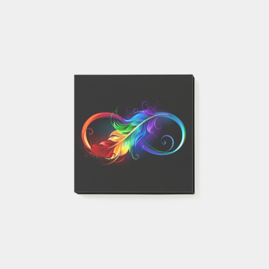 Infineensymbool met regenboogvanger post-it® notes (Voorkant)