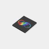 Infineensymbool met regenboogvanger post-it® notes (Schuin)