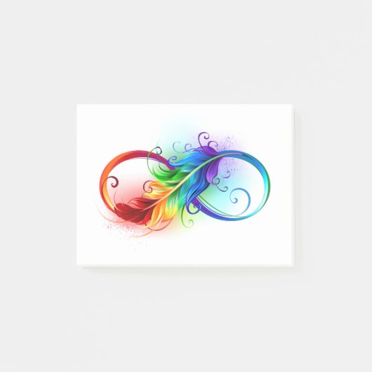 Infineensymbool met regenboogvanger post-it® notes (Voorkant)