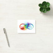 Infineensymbool met regenboogvanger post-it® notes (Kantoor)