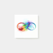 Infineensymbool met regenboogvanger post-it® notes (Voorkant)