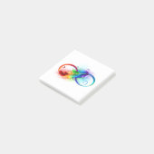 Infineensymbool met regenboogvanger post-it® notes (Schuin)
