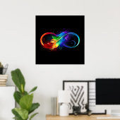 Infineensymbool met regenboogvanger poster (Thuiskantoor)