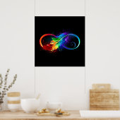 Infineensymbool met regenboogvanger poster (Keuken)