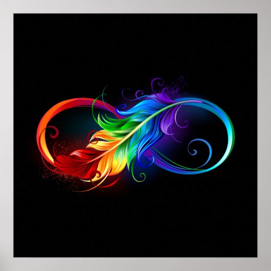 Infineensymbool met regenboogvanger poster (Voorkant)