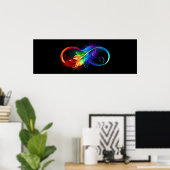 Infineensymbool met regenboogvanger poster (Thuiskantoor)