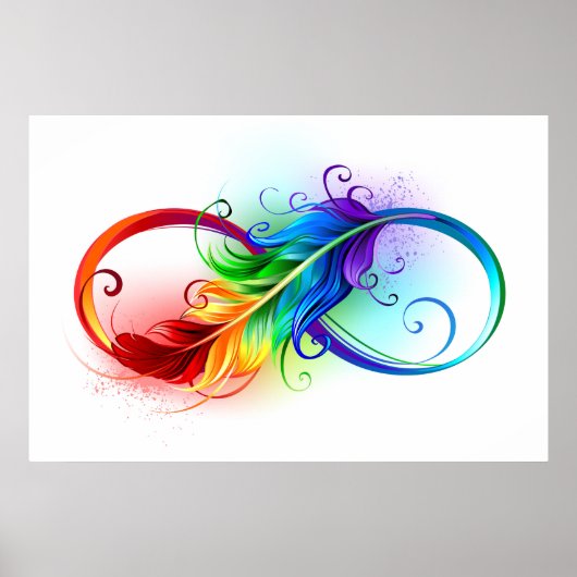 Infineensymbool met regenboogvanger poster (Voorkant)