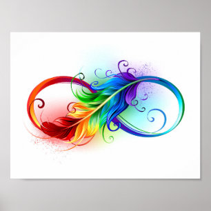Infineensymbool met regenboogvanger poster