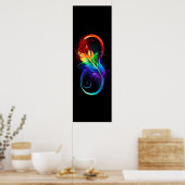 Infineensymbool met regenboogvanger poster (Keuken)