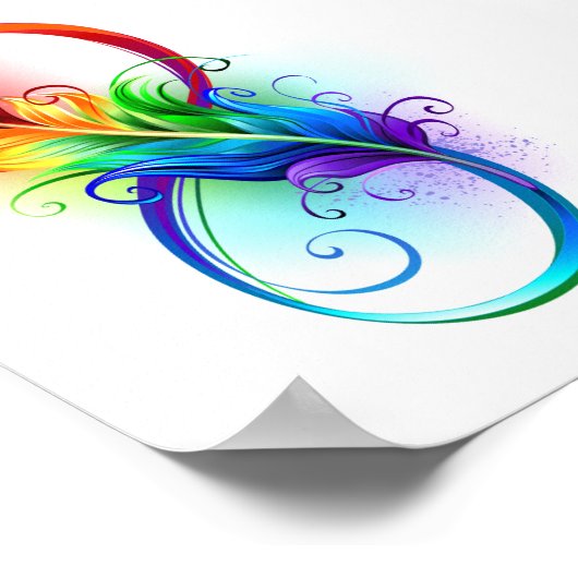 Infineensymbool met regenboogvanger poster (Hoek)