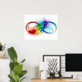 Infineensymbool met regenboogvanger poster (Thuiskantoor)