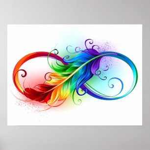 Infineensymbool met regenboogvanger poster