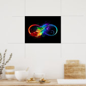 Infineensymbool met regenboogvanger poster (Keuken)