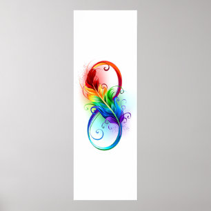 Infineensymbool met regenboogvanger poster