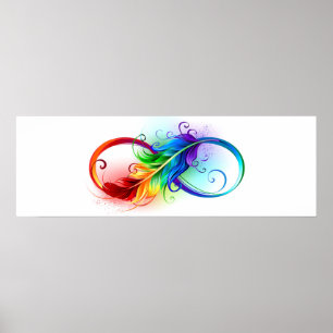 Infineensymbool met regenboogvanger poster