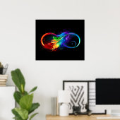 Infineensymbool met regenboogvanger poster (Thuiskantoor)
