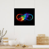 Infineensymbool met regenboogvanger poster (Keuken)