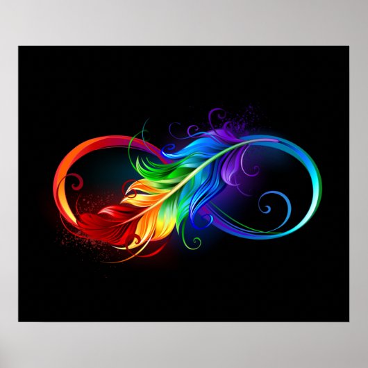 Infineensymbool met regenboogvanger poster (Voorkant)