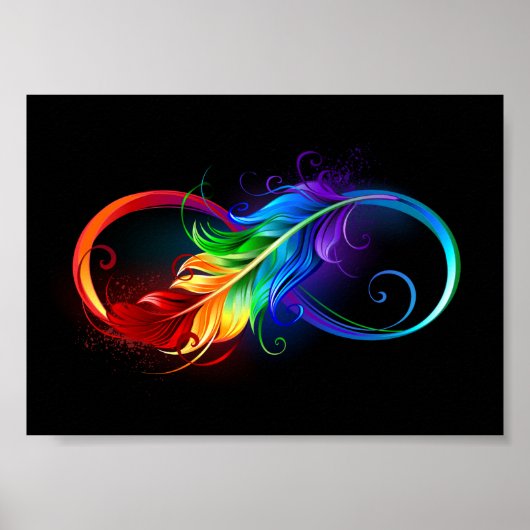 Infineensymbool met regenboogvanger poster (Voorkant)