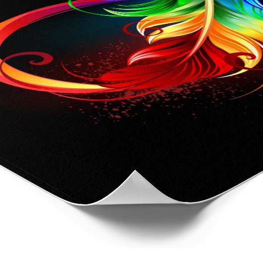 Infineensymbool met regenboogvanger poster (Hoek)